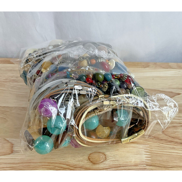 Mystery Jewelry Lot 1.11 Lbs Curated Wearable Boho Artisan Vintage To Now - Picture 7 of 13